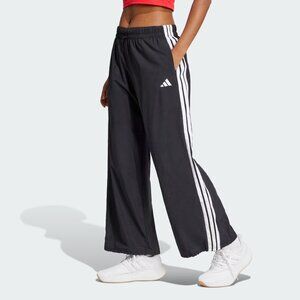 Adidas 3 Stripe Bomber Jacket and Wide Leg Pants Black White Size XL